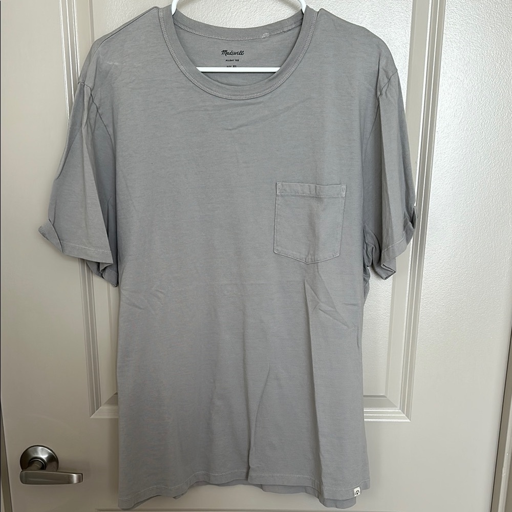 Madewell Gray Short Sleeve Tee Classic Crew Neck